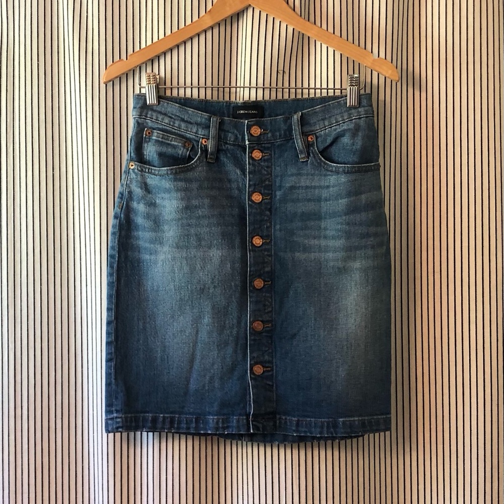 Jcrew Blue Denim Skirt